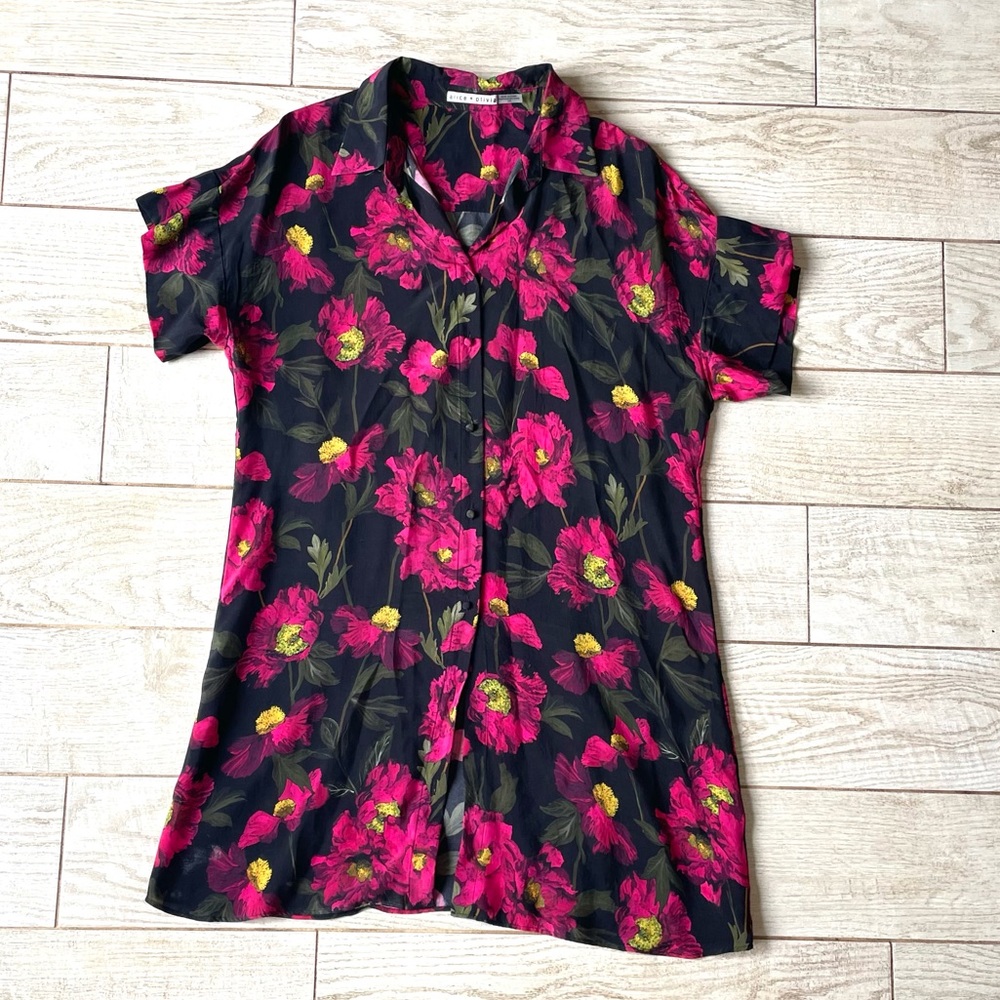 Alice and Olivia Button Down Dress - Knee length- Size Large